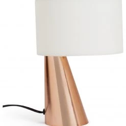 Habitat Abono Touch Lamp Copper & Cream Table Lamps