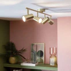Habitat Este 4 Light Spot Light Brass Ceiling Lights -lighting Sales Shop unnamed file 101