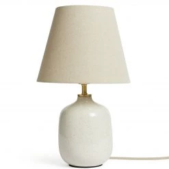 Habitat Aquilla Ceramic Speckle Table Lamp Cream Table And Desk Lamps