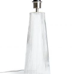 Habitat Le Marais Ribbed Glass Table Lamp Base Only Clear Table Lamps