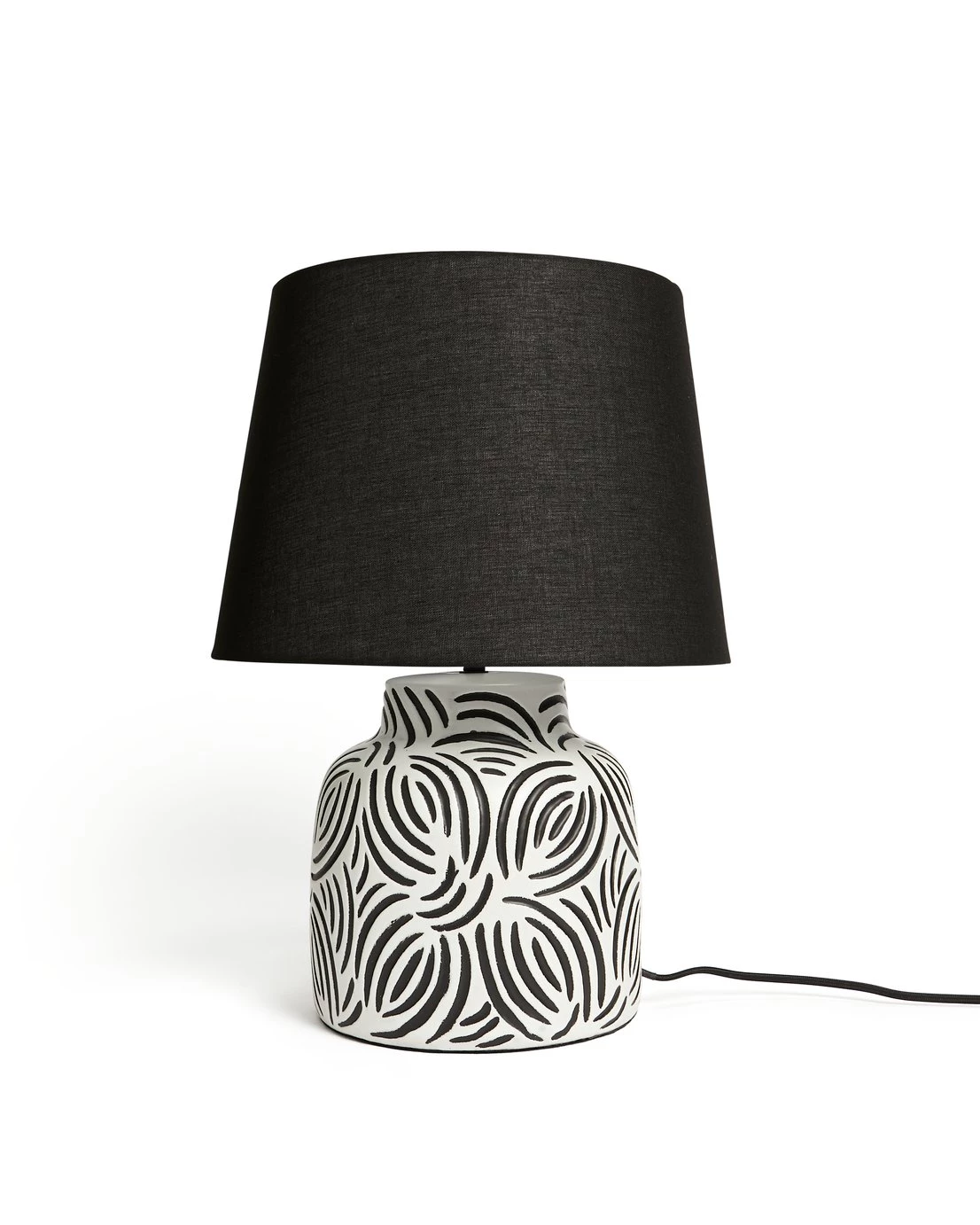 Habitat Lynx Brush Stroke Ceramic Table Lamp Black & White Lighting 3 Habitat Lynx Brush Stroke Ceramic Table Lamp Black & White Lighting