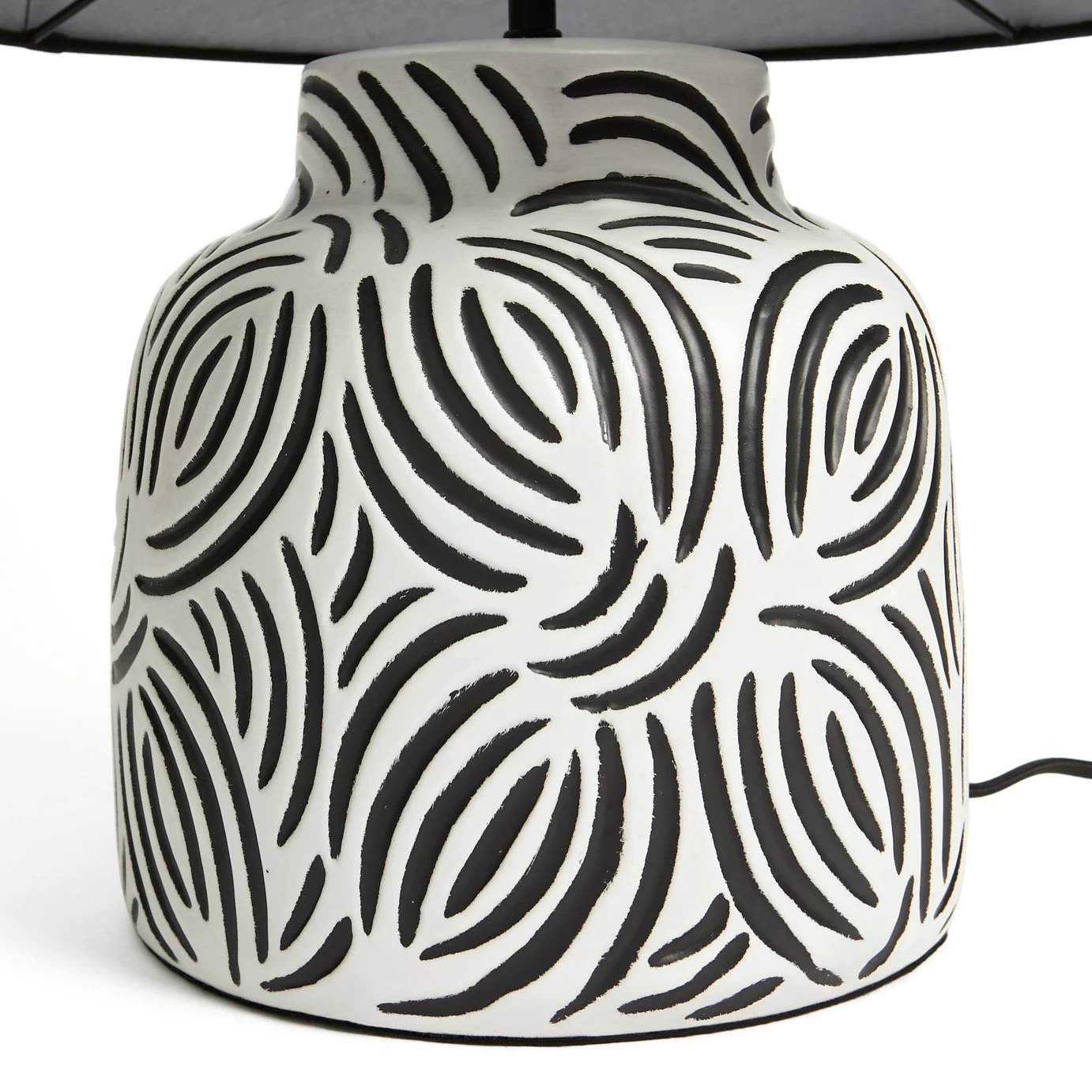 Habitat Lynx Brush Stroke Ceramic Table Lamp Black & White Lighting 6 Habitat Lynx Brush Stroke Ceramic Table Lamp Black & White Lighting - Image 4