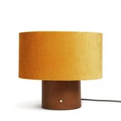 lighting Sales Shop 37 Habitat Corduroy Touch Table Lamp Mustard & Walnut Table Lamps