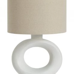 Habitat Nels Large Circle Table Lamp White Table Lamps
