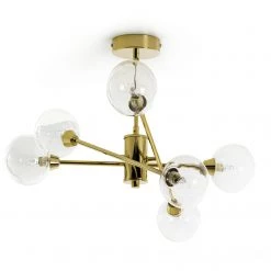 Habitat Glam 6 Light Glass Ceiling Light – Gold Ceiling Lights