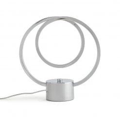 Habitat Pill LED Table Lamp Brushed Chrome Lighting