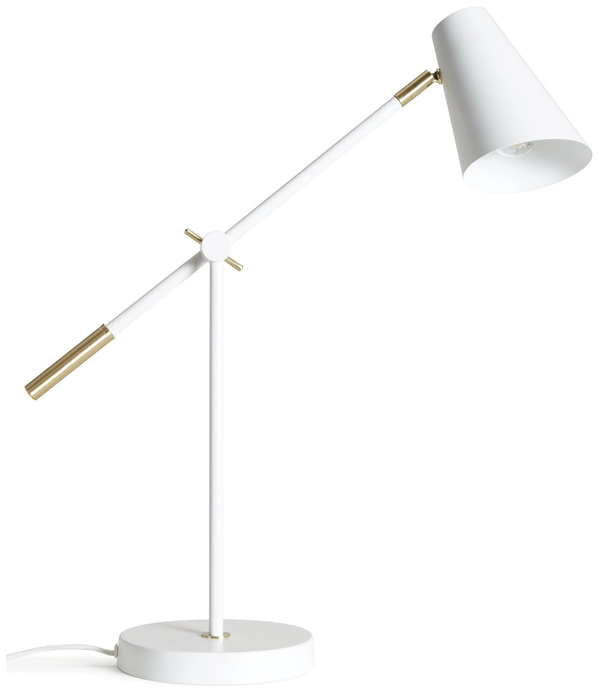 Habitat Vesper Cone Task Table Lamp White & Gold Table Lamps 3 Habitat Vesper Cone Task Table Lamp White & Gold Table Lamps
