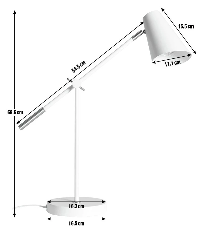 Habitat Vesper Cone Task Table Lamp White & Gold Table Lamps 9 Habitat Vesper Cone Task Table Lamp White & Gold Table Lamps - Image 7