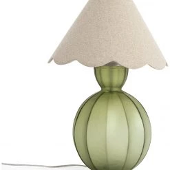 Habitat Estella Glass Table Lamp Green Lighting
