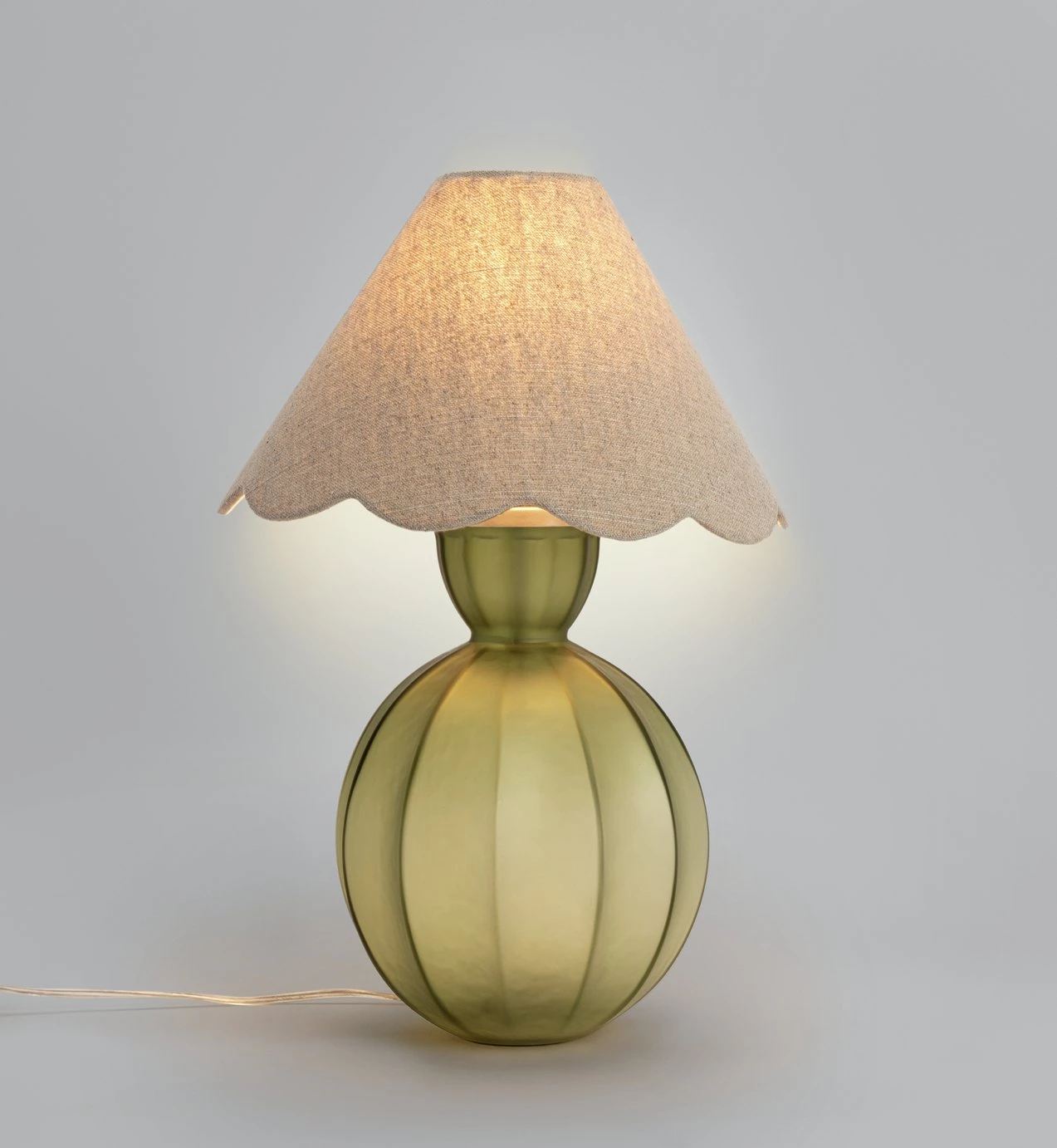 Habitat Estella Glass Table Lamp Green Lighting 5 Habitat Estella Glass Table Lamp Green Lighting - Image 3