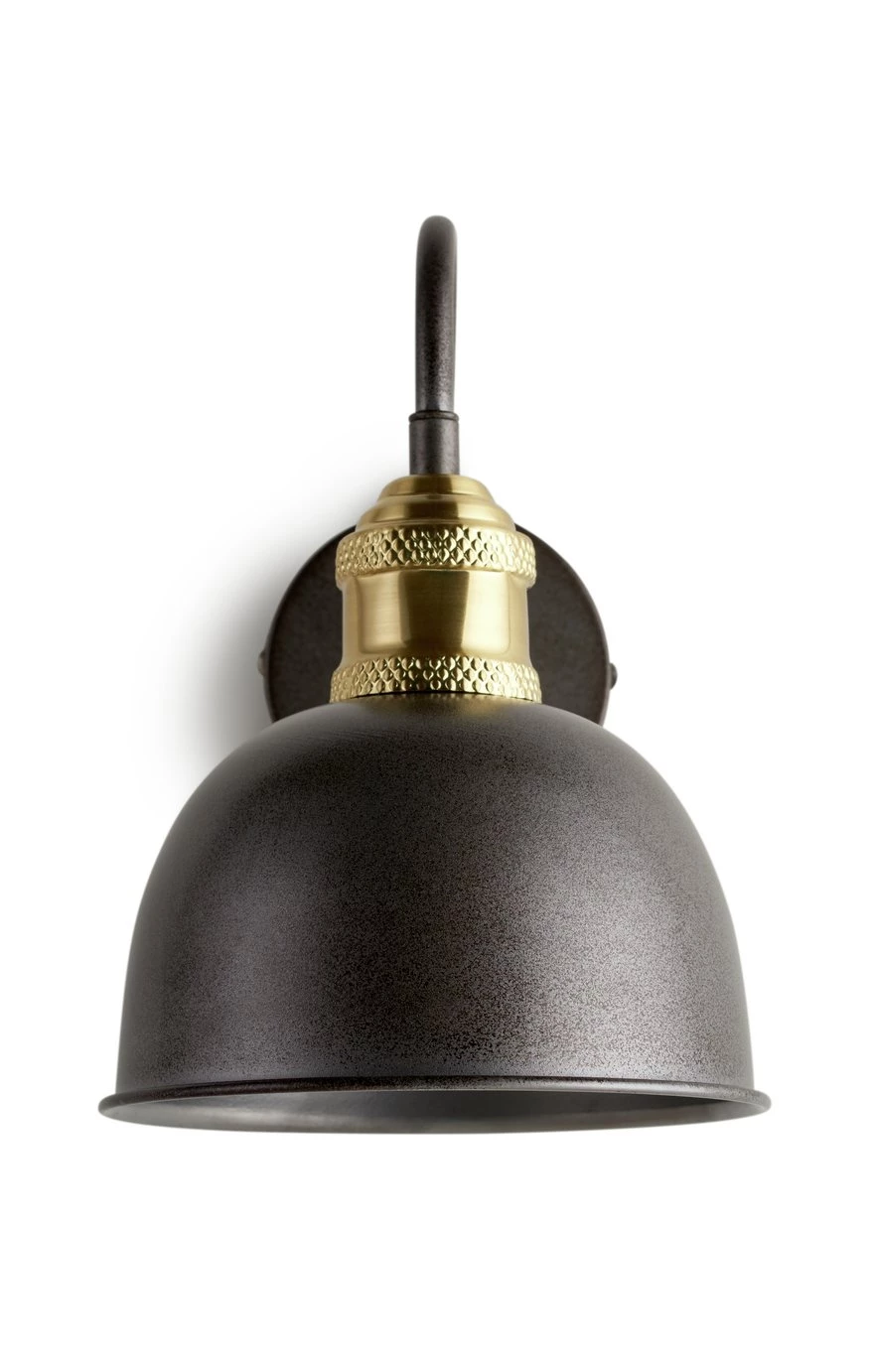 Habitat Cowbell Spun Pewter Wall Light Black & Gold Wall Lights 3 Habitat Cowbell Spun Pewter Wall Light Black & Gold Wall Lights