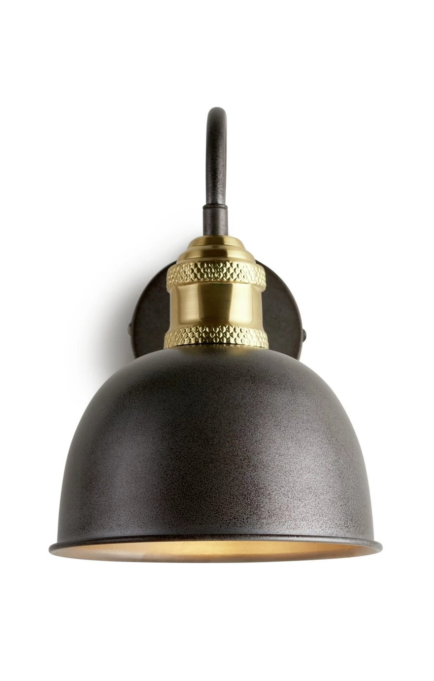 Habitat Cowbell Spun Pewter Wall Light Black & Gold Wall Lights 5 Habitat Cowbell Spun Pewter Wall Light Black & Gold Wall Lights - Image 3