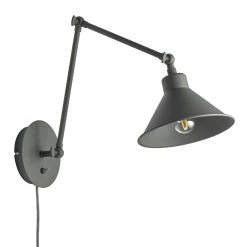 Habitat Loft Industrial Wall Light Grey Lighting