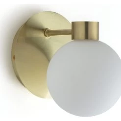 lighting Sales Shop 49 Habitat Salarino Opal Bathroom Wall Light Brass Wall Lights