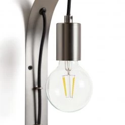 Habitat Industrial PlugIn Wall Light Pewter Wall Lights -lighting Sales Shop unnamed file 1338