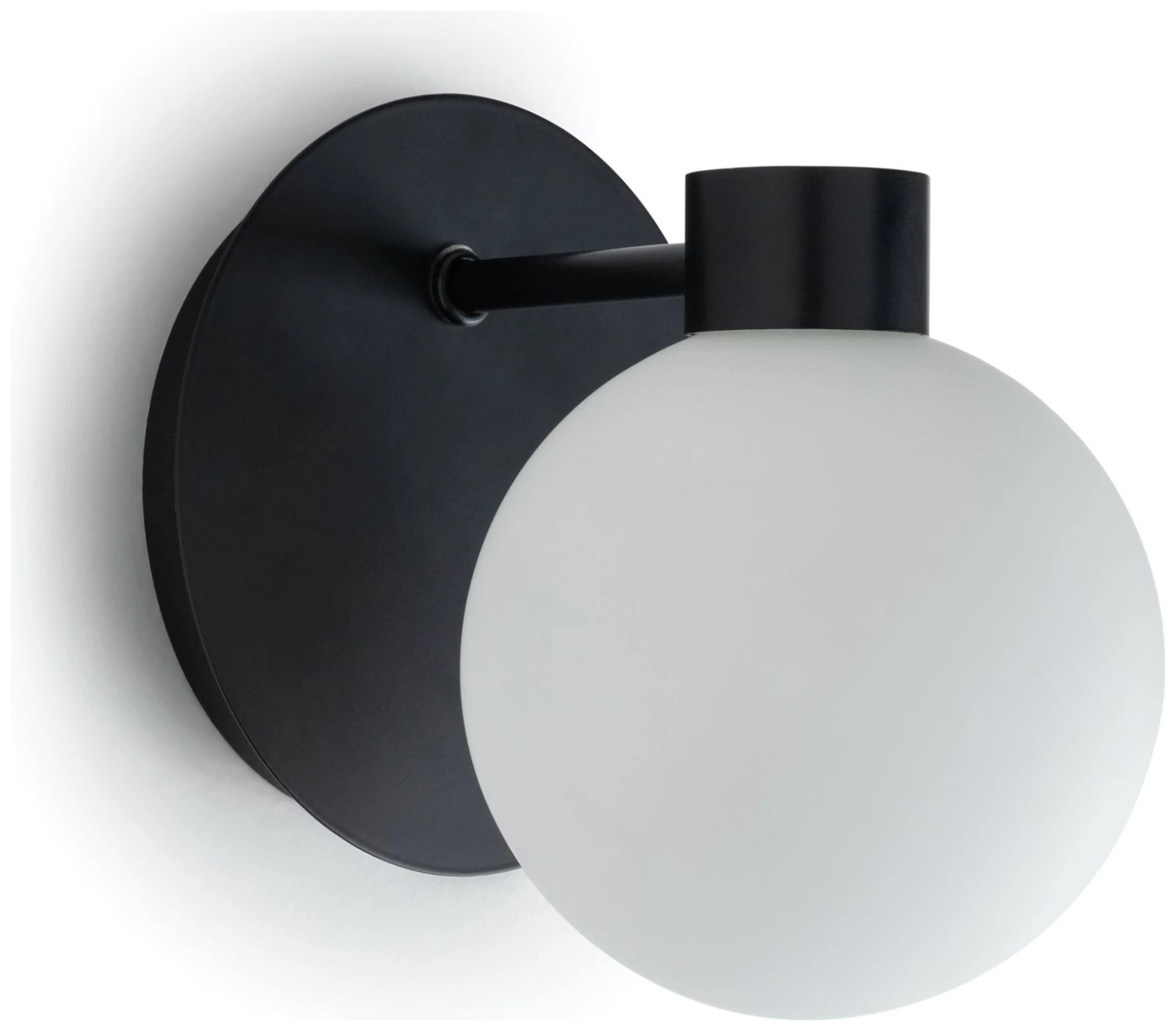Habitat Salarino Opal Glass Bathroom Wall Light Black Lighting 5 Habitat Salarino Opal Glass Bathroom Wall Light Black Lighting - Image 3
