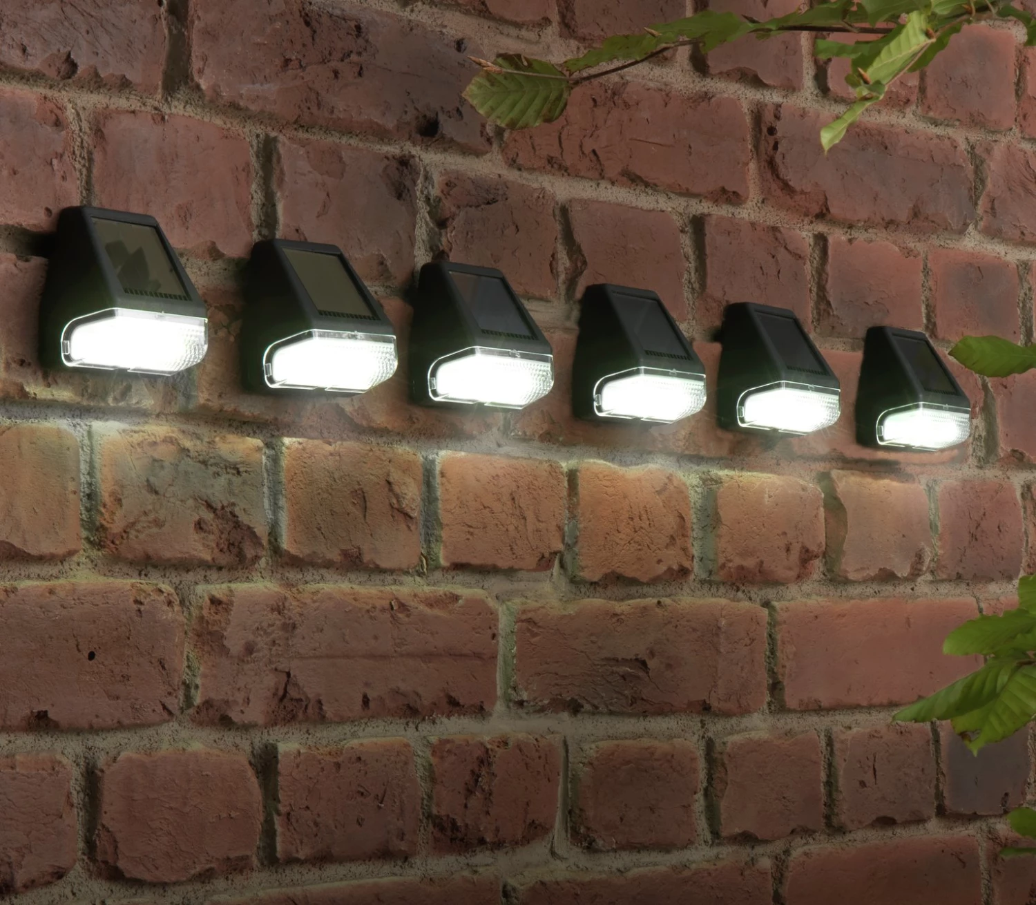 Garden By Sainsbury's Set Of 6 Black Solar Fence Lights Outdoor Lighting 3 Garden By Sainsbury's Set Of 6 Black Solar Fence Lights Outdoor Lighting