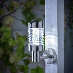 Habitat Solar Stainless Steel Motion 50 Lumen Detection Outdoor Lighting