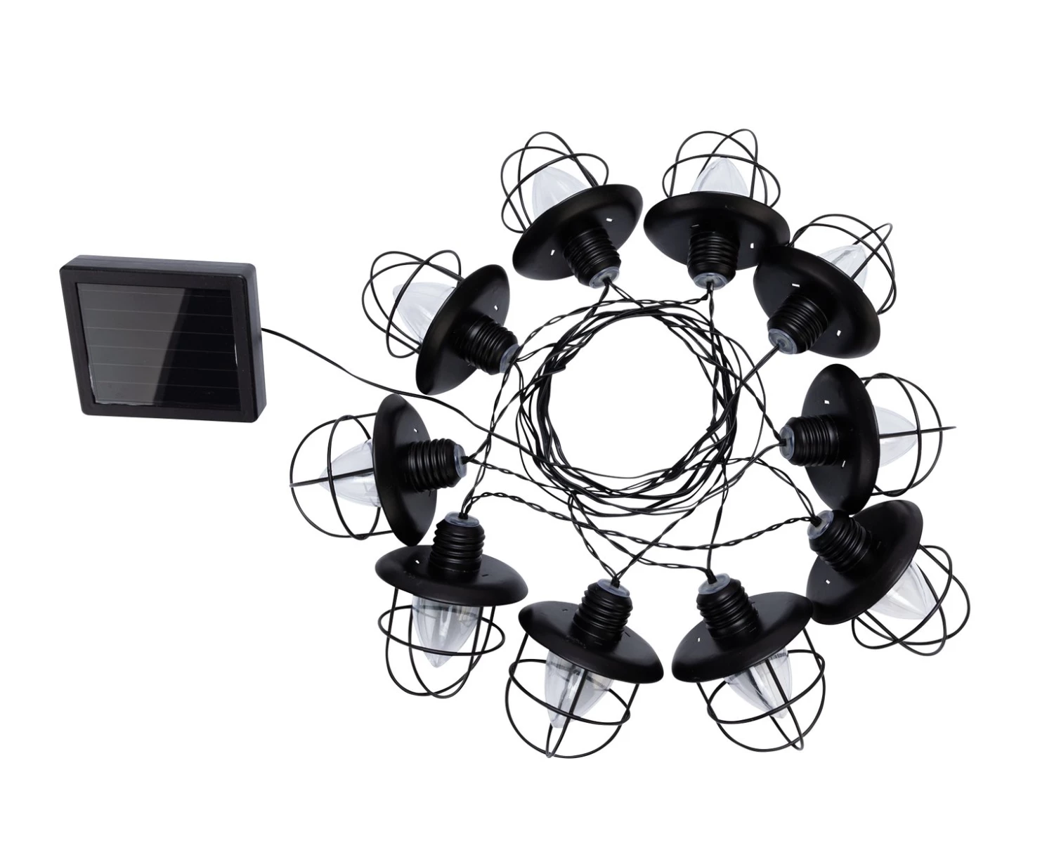 Habitat 10 Warm White Caged Bulb LED Solar String Lights Solar Lighting 4 Habitat 10 Warm White Caged Bulb LED Solar String Lights Solar Lighting - Image 2