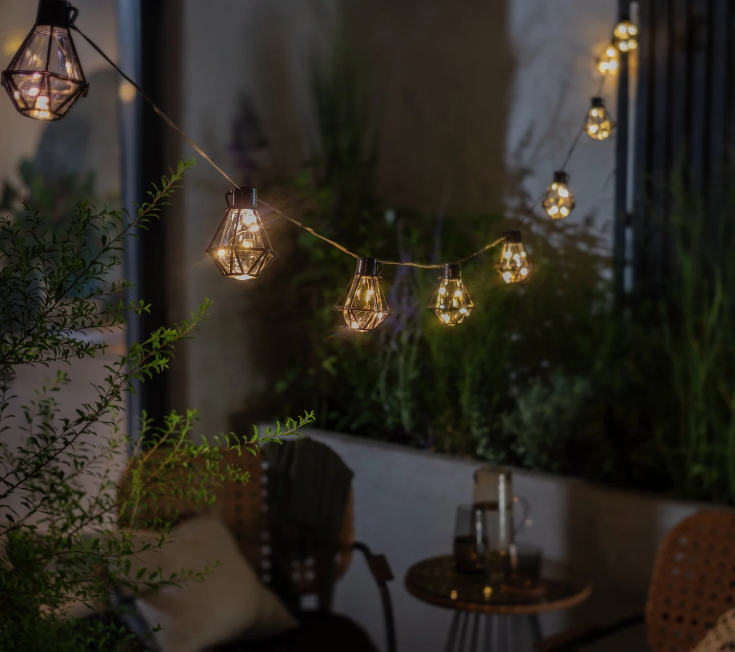 Habitat Solar 10 Caged Firefly Bulb String Light Outdoor Lighting 4 Habitat Solar 10 Caged Firefly Bulb String Light Outdoor Lighting - Image 2