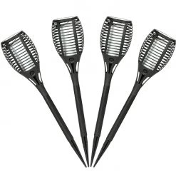 Garden By Sainsbury's Solar Dancing Flame Torch 4 Pack Lighting -lighting Sales Shop unnamed file 1432