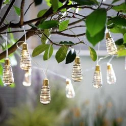 lighting Sales Shop 25 Habitat 10 Warm White Wire Wrap LED Solar String Lights Lighting