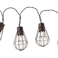 Habitat 10 Bronze Caged Bulb LED Solar String Lights Solar Lighting -lighting Sales Shop unnamed file 1452