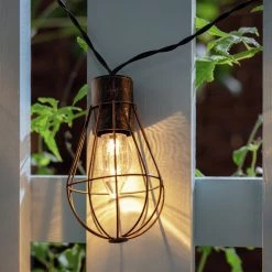 Habitat 10 Bronze Caged Bulb LED Solar String Lights Solar Lighting -lighting Sales Shop unnamed file 1453
