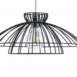 Habitat Kiso 2 Tier Wire Pendant Shade Black Lighting