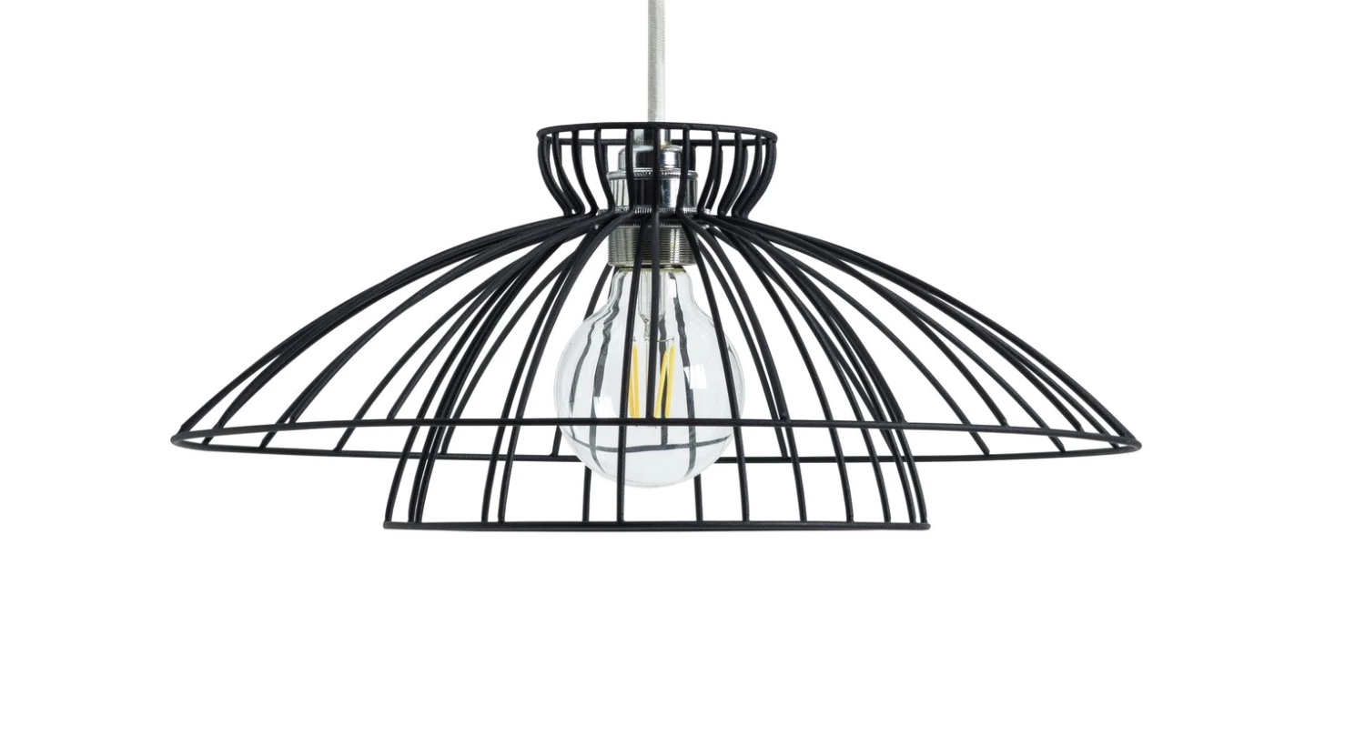Habitat Kiso 2 Tier Wire Pendant Shade Black Lighting 3 Habitat Kiso 2 Tier Wire Pendant Shade Black Lighting