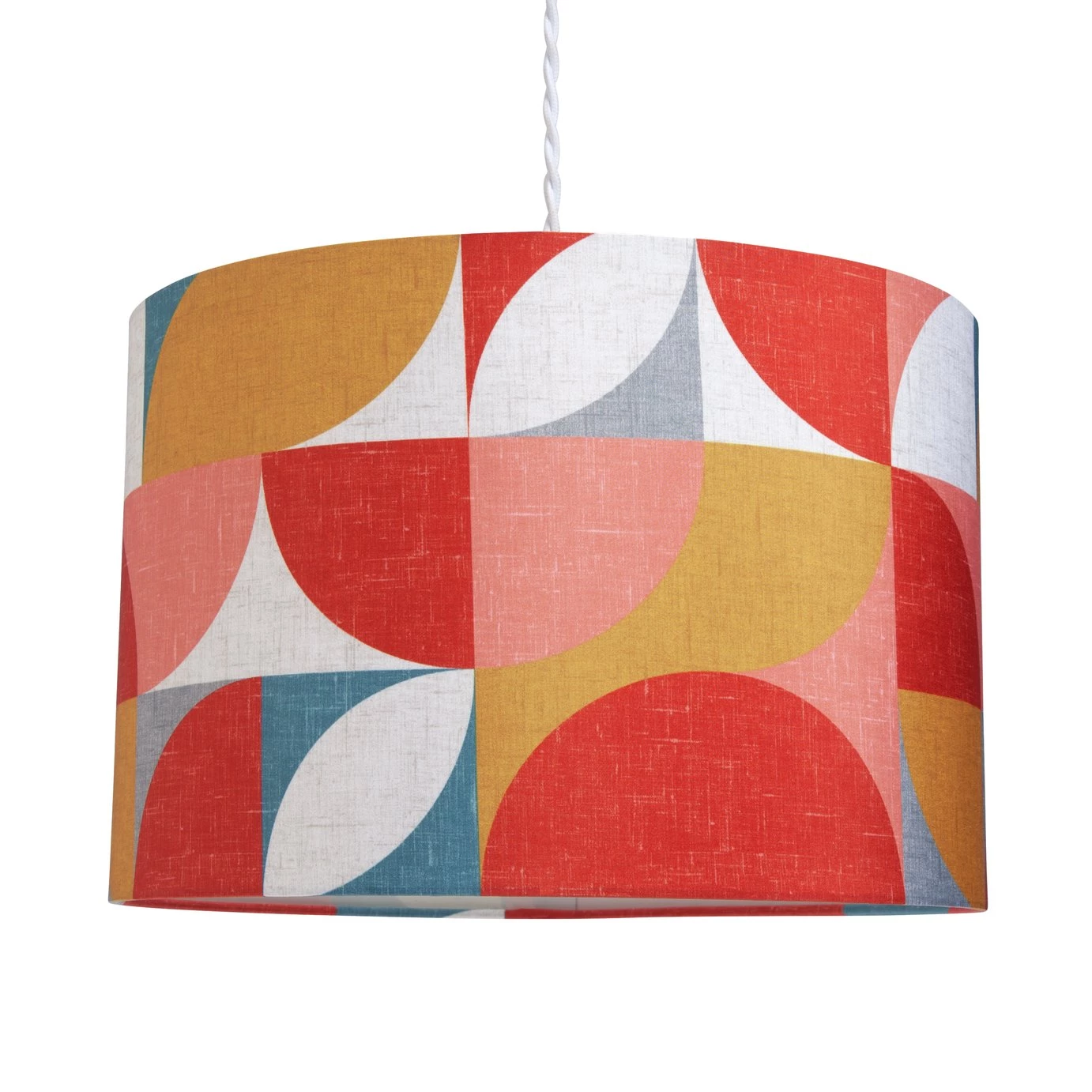 Habitat Mid Century Printed Shade Multicolour Lighting 3 Habitat Mid Century Printed Shade Multicolour Lighting