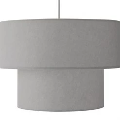 Habitat 2 Tier Linen Mix Shade Grey Lighting