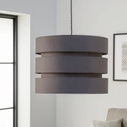 Habitat 3 Tier 30cm Lamp Shade Flint Grey Lamp Shades -lighting Sales Shop unnamed file 1607