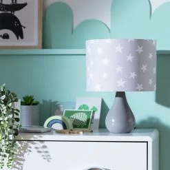 Habitat Kids Little Star Print Drum Lamp Shade Grey Lamp Shades -lighting Sales Shop unnamed file 1615