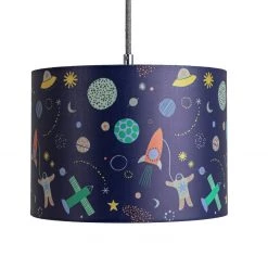 Habitat Kids Space Glow In The Dark 25cm Drum Shade Blue Kids Lighting