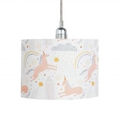 Habitat Kids Unicorn 25cm Drum Shade Multicolour Kids Furnishings