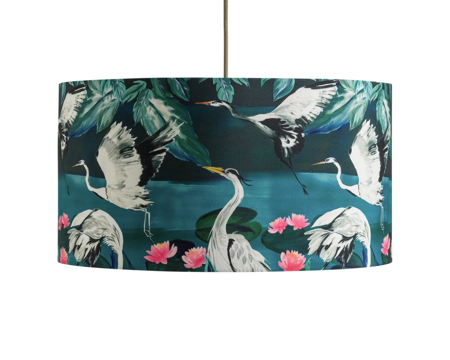 Habitat Japonica 49cm Silk Faux Drum Shade Lighting 3 Habitat Japonica 49cm Silk Faux Drum Shade Lighting