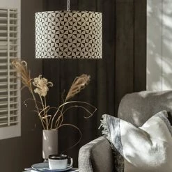 Habitat Cabin Retreat 30cm Block Shade Green And White Lighting -lighting Sales Shop unnamed file 1674