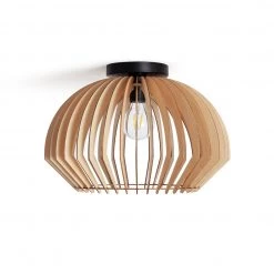 Habitat Achille Flush Ceiling Light Oak Ceiling Lights