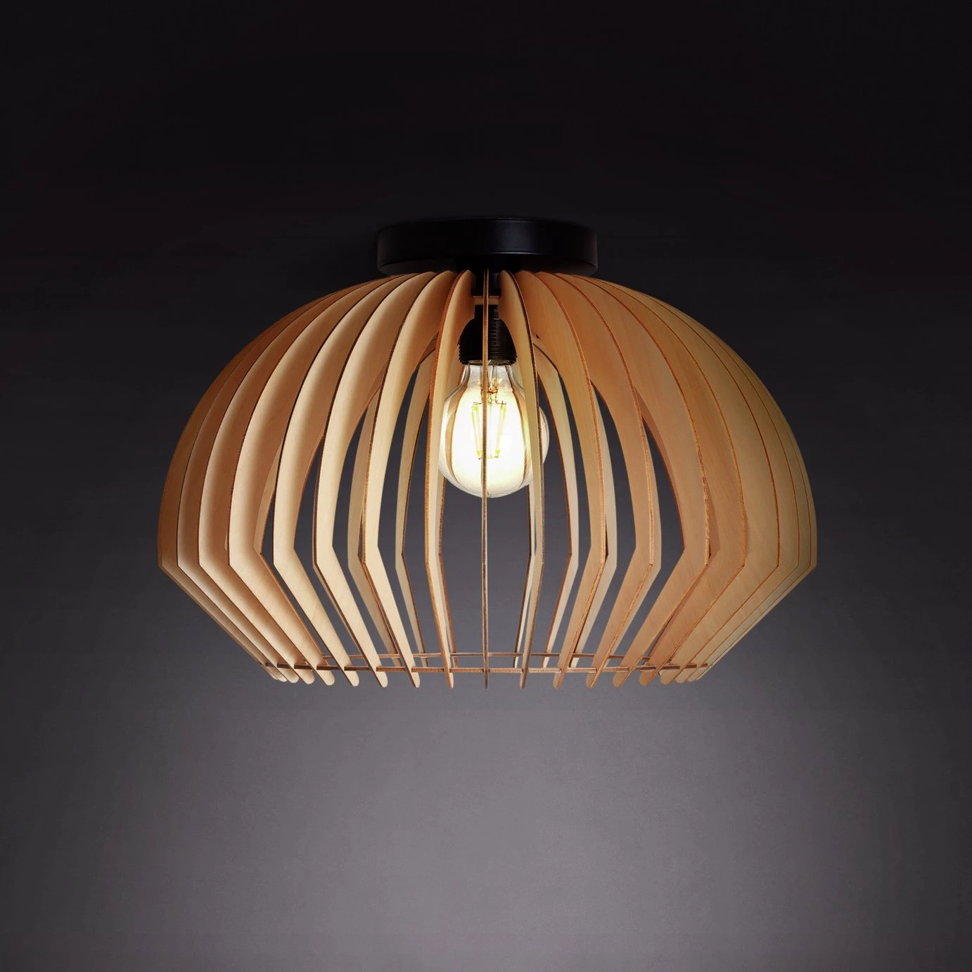 Habitat Achille Flush Ceiling Light Oak Ceiling Lights 7 Habitat Achille Flush Ceiling Light Oak Ceiling Lights - Image 5