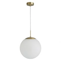 Habitat Boyd Glass & Metal Pendant Light Brass Ceiling Lights
