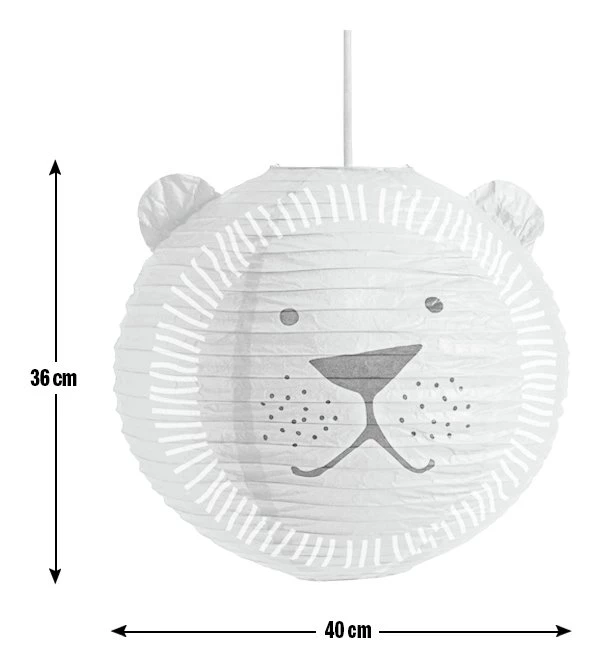 Habitat Kids Lion Paper Pendant Shade Lighting 8 Habitat Kids Lion Paper Pendant Shade Lighting - Image 6