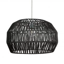 Habitat Neda Rope 55cm Shade Black Ceiling Lights