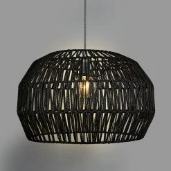 Habitat Neda Rope 55cm Shade Black Ceiling Lights -lighting Sales Shop unnamed file 1855