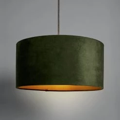 Habitat Gaia Velvet & Foil 40cm Drum Shade Chive Lamp Shades -lighting Sales Shop unnamed file 1858