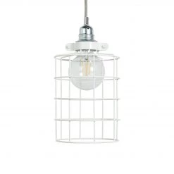 Habitat Cepheus Small Wire Shade White Lighting