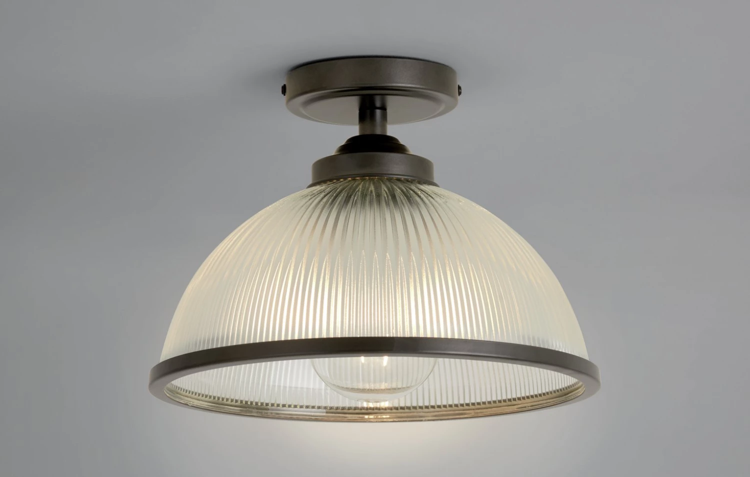 Habitat Eumee Pressed Glass Flush To Ceiling Light Clear Lighting 4 Habitat Eumee Pressed Glass Flush To Ceiling Light Clear Lighting - Image 2