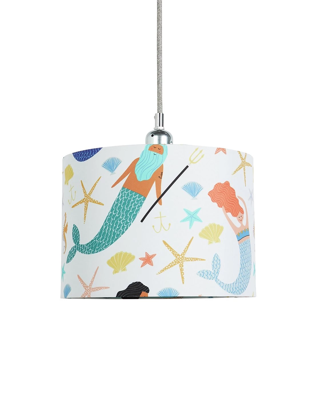 Habitat Kids Mermaid 25cm Drum Shade Multicolour Lighting 3 Habitat Kids Mermaid 25cm Drum Shade Multicolour Lighting