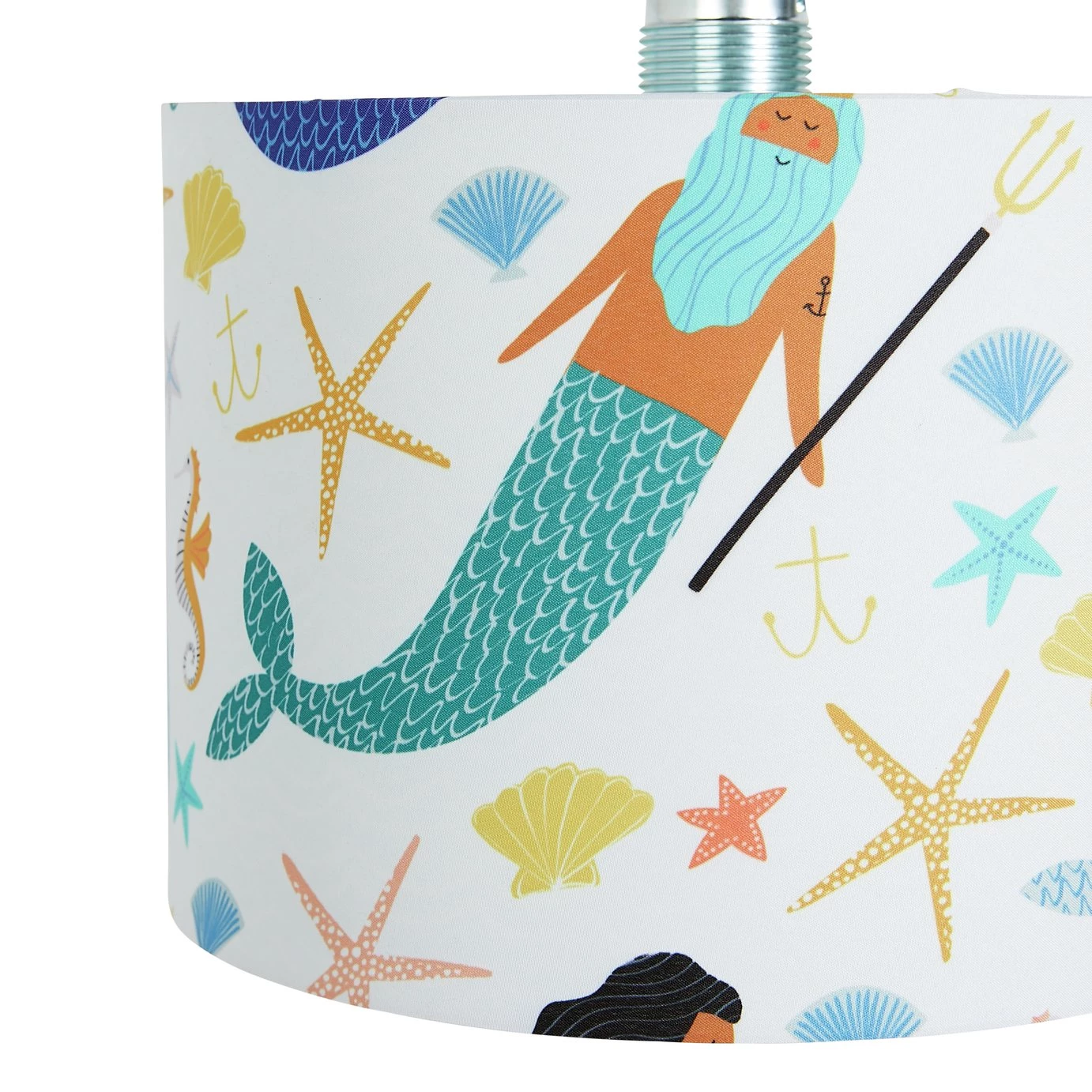 Habitat Kids Mermaid 25cm Drum Shade Multicolour Lighting 6 Habitat Kids Mermaid 25cm Drum Shade Multicolour Lighting - Image 4