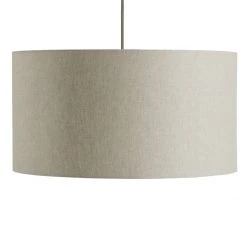 Habitat 49cm Linen Drum Shade Oatmeal Lighting